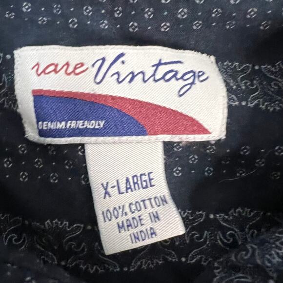 Black and Gray Printed Western Pearl Snap Shirt Lane Vintage XL - Picture 7 of 7